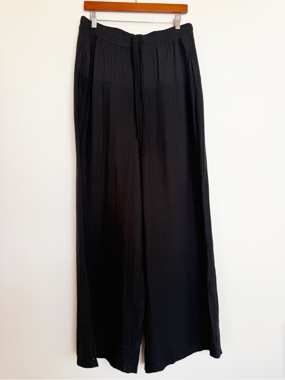 Thom Krom Black Linen Pants Size Large
